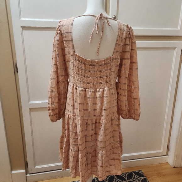 Vylette Women's Tiered Plaid Babydoll Dress - Picture 6 of 11